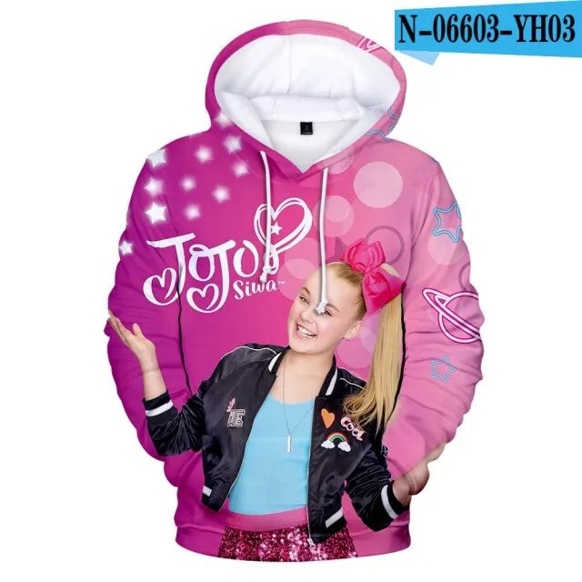 100-5XL Fashion JOJO SIWA 3D Hoodies Men Women Kids Sweatshirts Autumn Hip Hop Hooded Casual Girls Pullovers Clothing Dropship