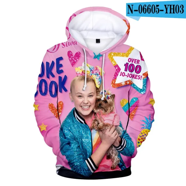 100-5XL Fashion JOJO SIWA 3D Hoodies Men Women Kids Sweatshirts Autumn Hip Hop Hooded Casual Girls Pullovers Clothing Dropship