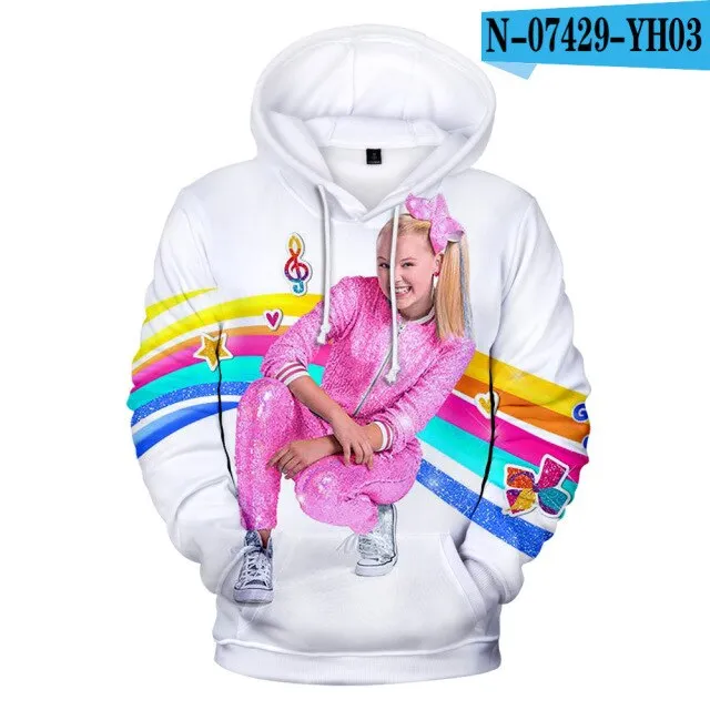 100-5XL Fashion JOJO SIWA 3D Hoodies Men Women Kids Sweatshirts Autumn Hip Hop Hooded Casual Girls Pullovers Clothing Dropship