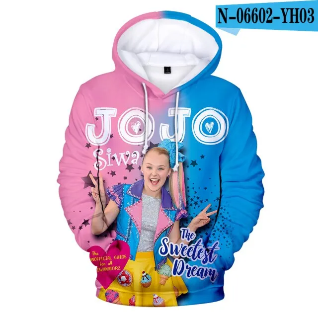 100-5XL Fashion JOJO SIWA 3D Hoodies Men Women Kids Sweatshirts Autumn Hip Hop Hooded Casual Girls Pullovers Clothing Dropship