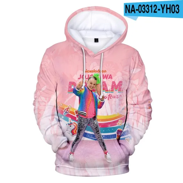 100-5XL Fashion JOJO SIWA 3D Hoodies Men Women Kids Sweatshirts Autumn Hip Hop Hooded Casual Girls Pullovers Clothing Dropship