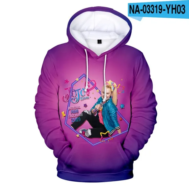 100-5XL Fashion JOJO SIWA 3D Hoodies Men Women Kids Sweatshirts Autumn Hip Hop Hooded Casual Girls Pullovers Clothing Dropship