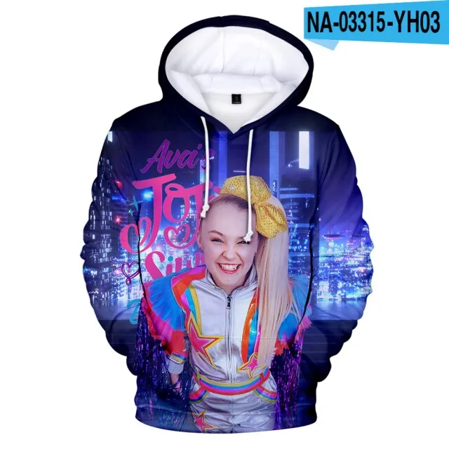 100-5XL Fashion JOJO SIWA 3D Hoodies Men Women Kids Sweatshirts Autumn Hip Hop Hooded Casual Girls Pullovers Clothing Dropship