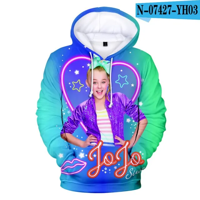 100-5XL Fashion JOJO SIWA 3D Hoodies Men Women Kids Sweatshirts Autumn Hip Hop Hooded Casual Girls Pullovers Clothing Dropship