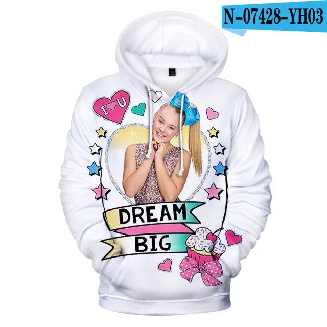 100-5XL Fashion JOJO SIWA 3D Hoodies Men Women Kids Sweatshirts Autumn Hip Hop Hooded Casual Girls Pullovers Clothing Dropship