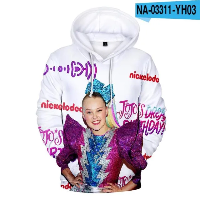 100-5XL Fashion JOJO SIWA 3D Hoodies Men Women Kids Sweatshirts Autumn Hip Hop Hooded Casual Girls Pullovers Clothing Dropship