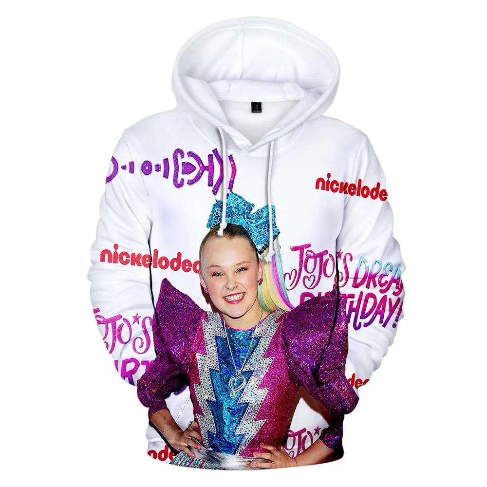 100-5XL Fashion JOJO SIWA 3D Hoodies Men Women Kids Sweatshirts Autumn Hip Hop Hooded Casual Girls Pullovers Clothing Dropship