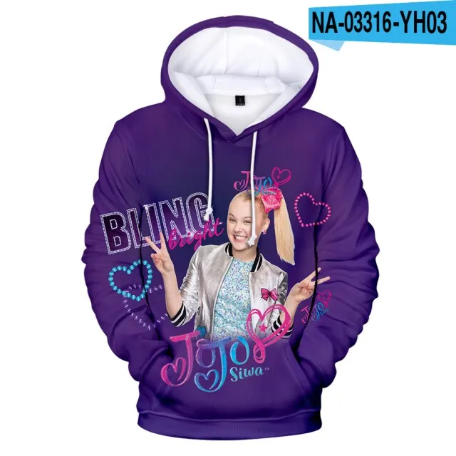 100-5XL Fashion JOJO SIWA 3D Hoodies Men Women Kids Sweatshirts Autumn Hip Hop Hooded Casual Girls Pullovers Clothing Dropship