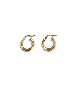 15mm 14k Gold Hoops