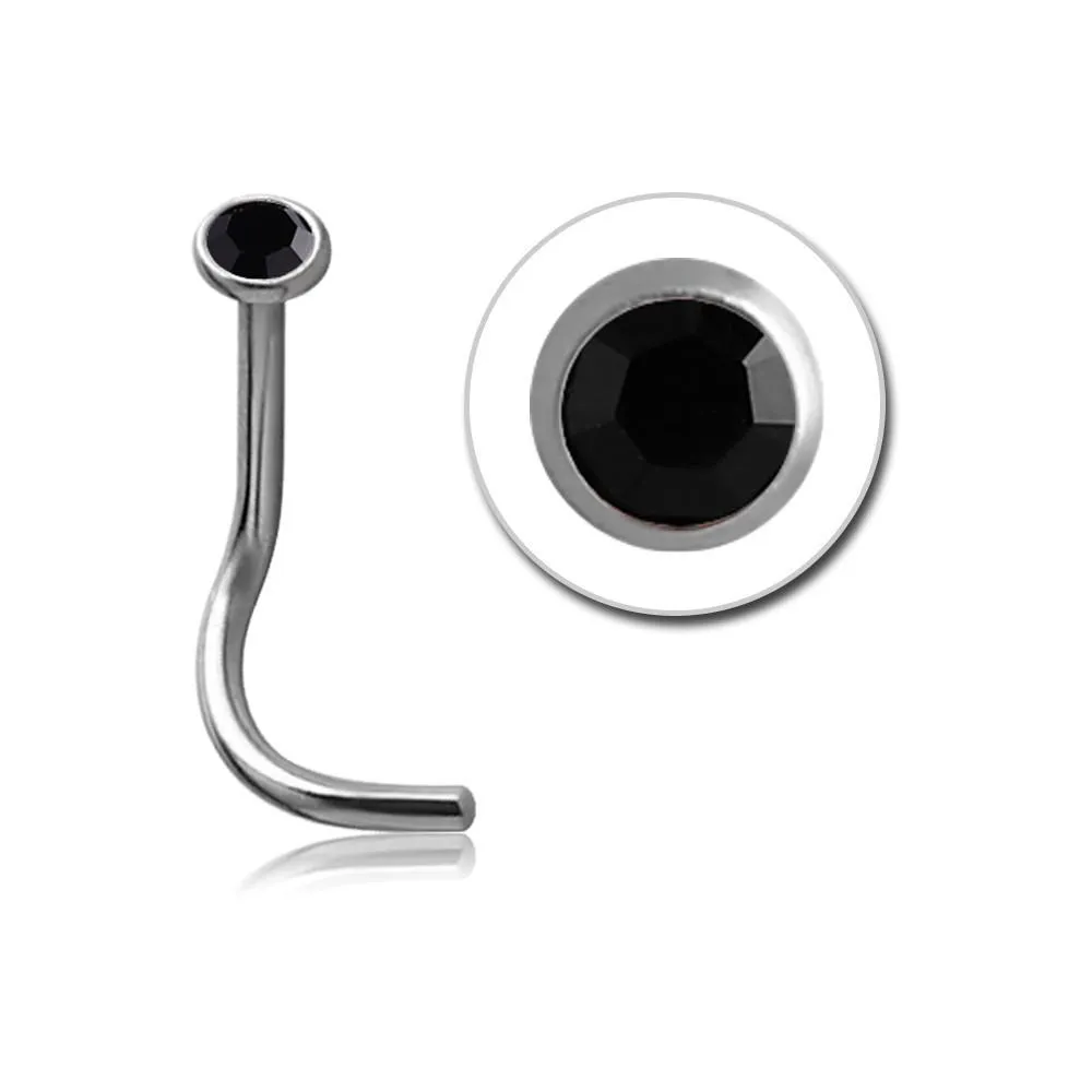 18 Gauge | Jet Black Surgical Steel Nose Stud