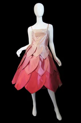 1950s Couture Pink Petal Dress & Jacket