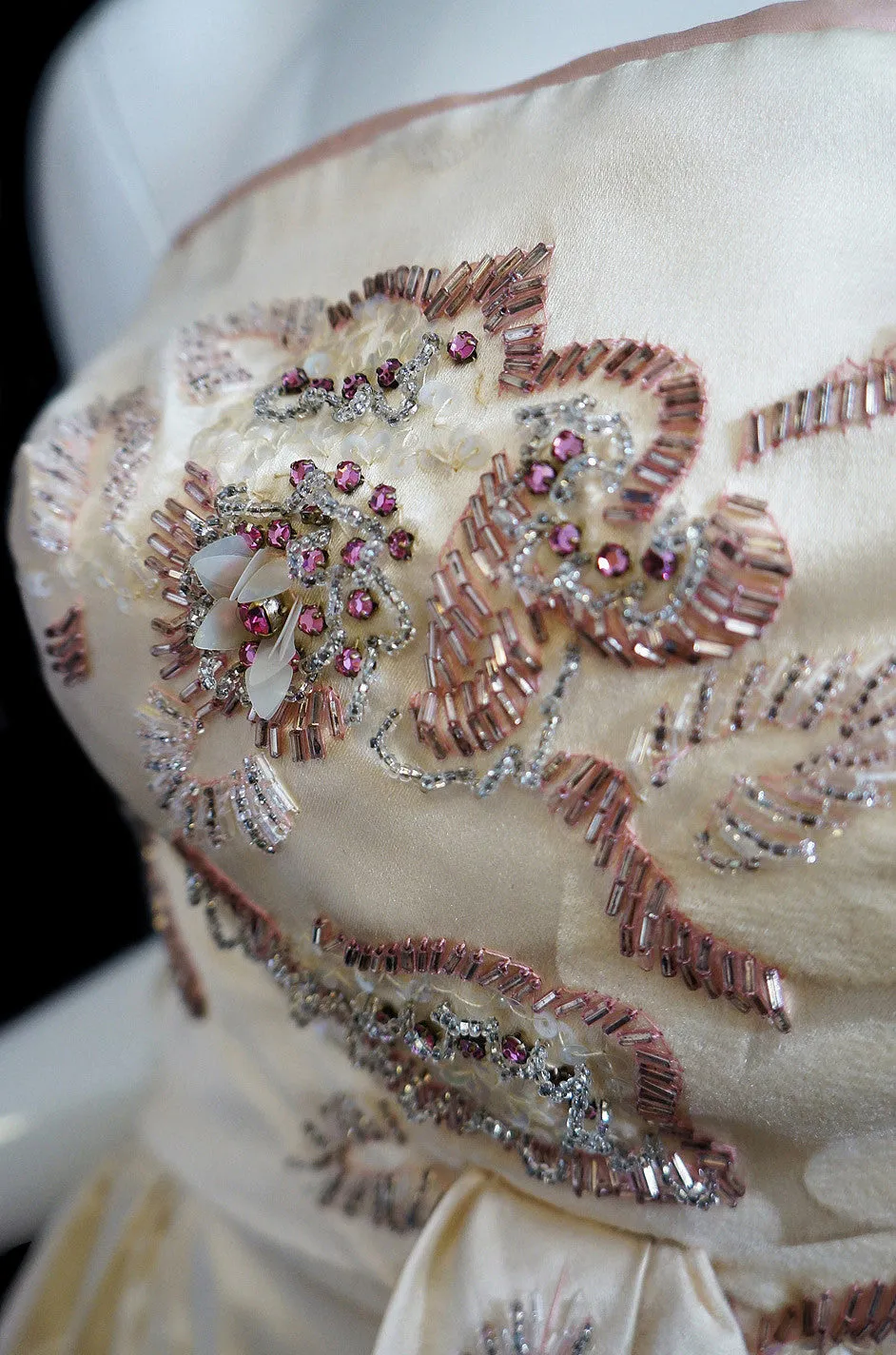 1950s Helena Barbieri Beaded Dress