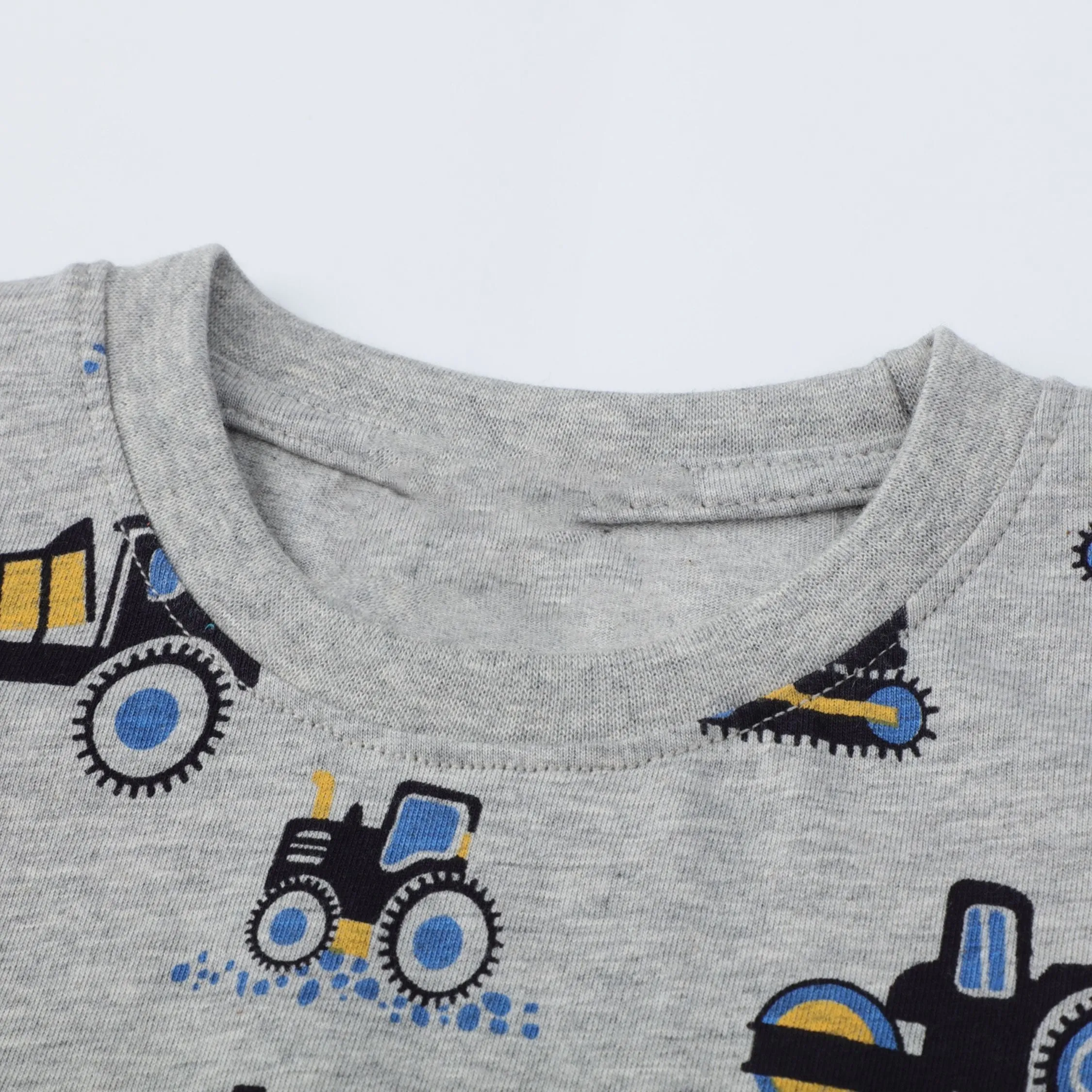 3D Train Inspired Boys Top,Gray