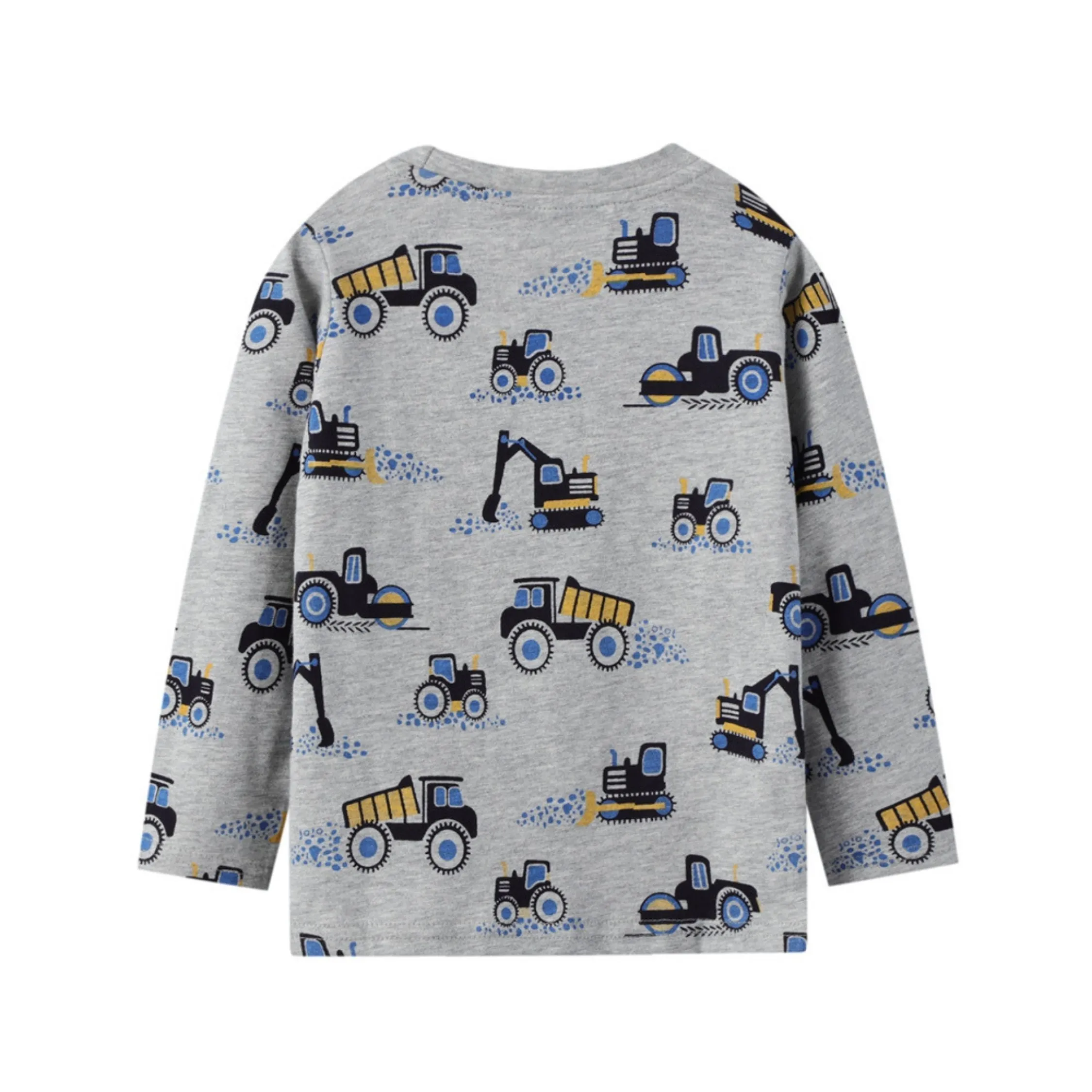 3D Train Inspired Boys Top,Gray