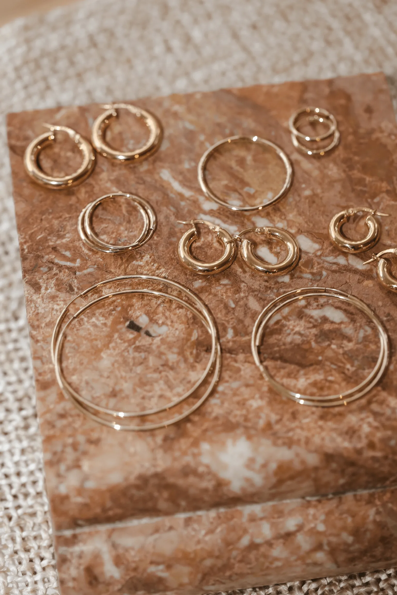 50mm Siena Hoops - 10k Gold