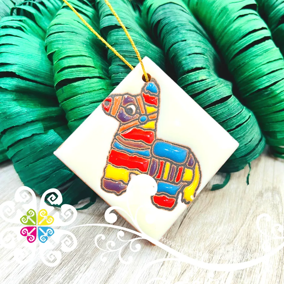 6 pcs Set Mini Tile Mexican Ornament - Christmas Ornament Set