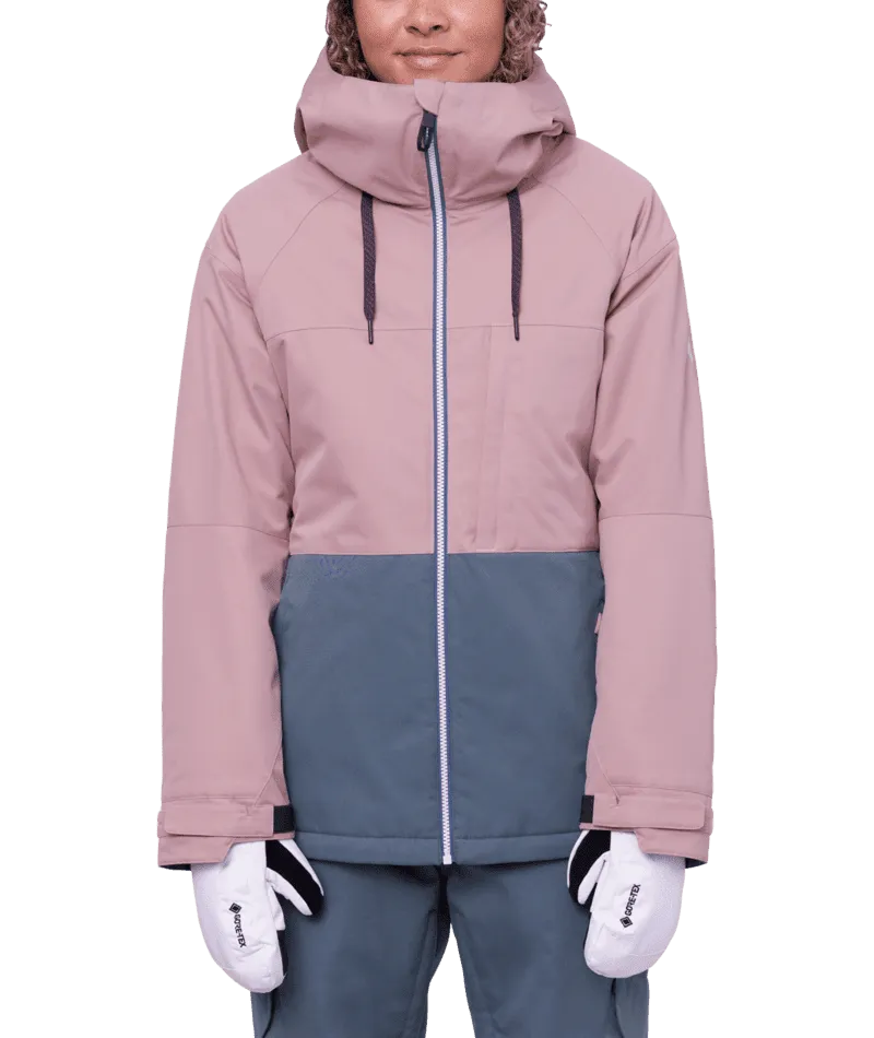 686 Women's Athena Insulated Snowboard Jacket Dusty Mauve Colorblock 2024