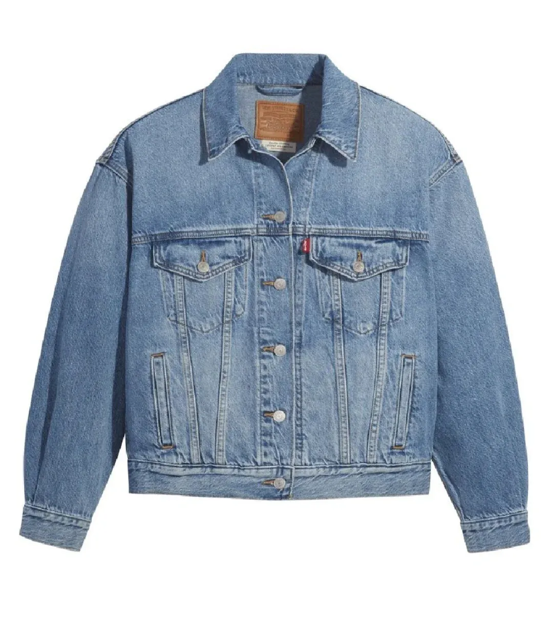 90s Trucker Jacket - Mid Blue