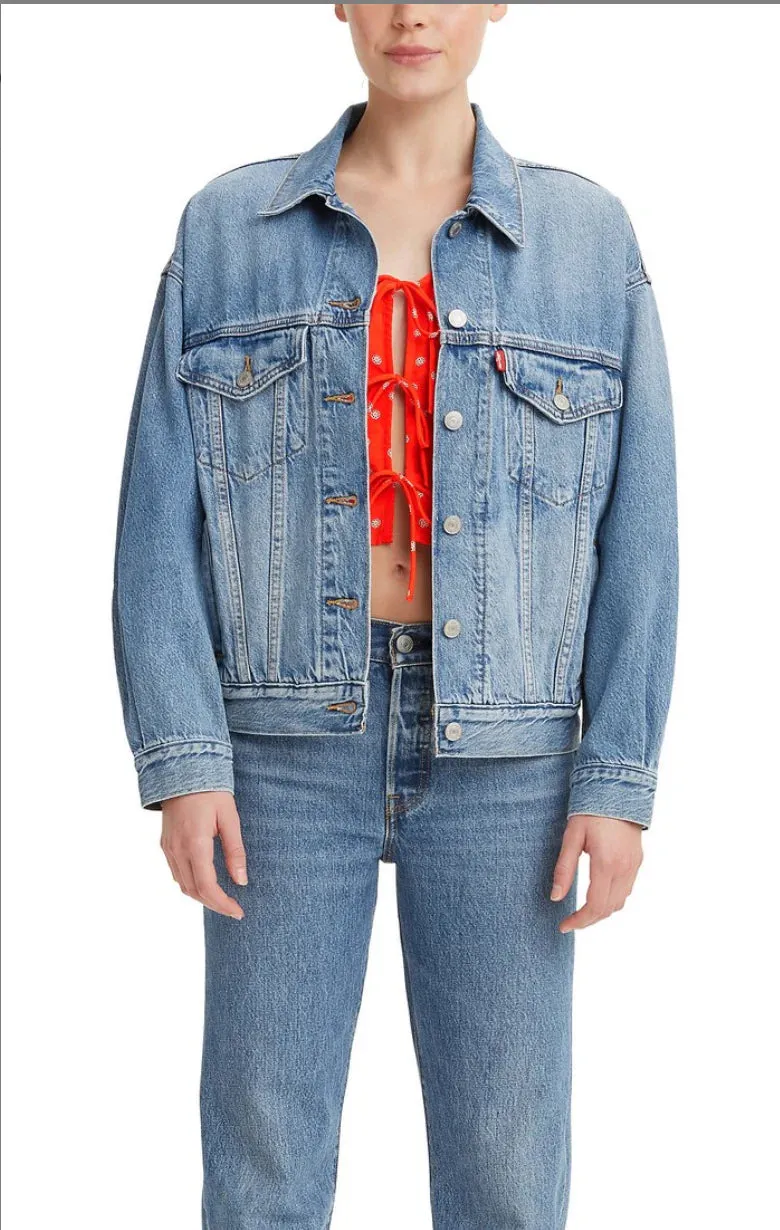 90s Trucker Jacket - Mid Blue