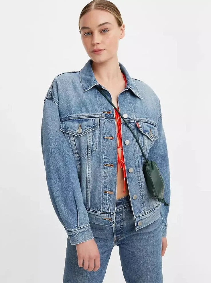 90s Trucker Jacket - Mid Blue