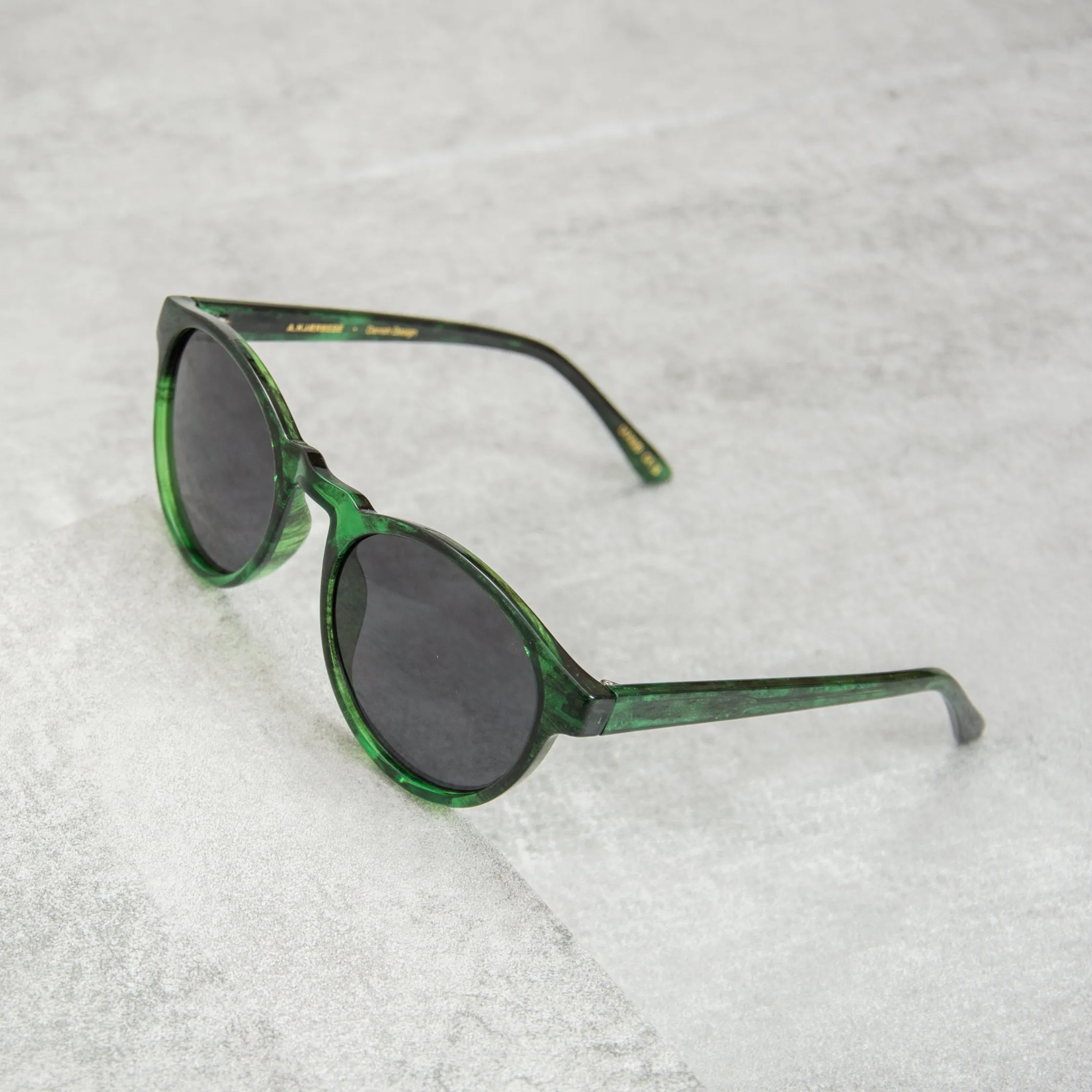 A Kjaerbede Marvin KL1708-15 Sunglasses - Green Marble Transparent