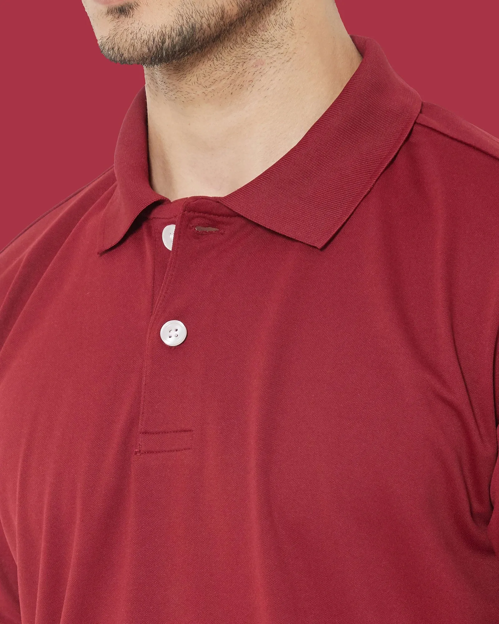 Active Polo : Maroon Berry