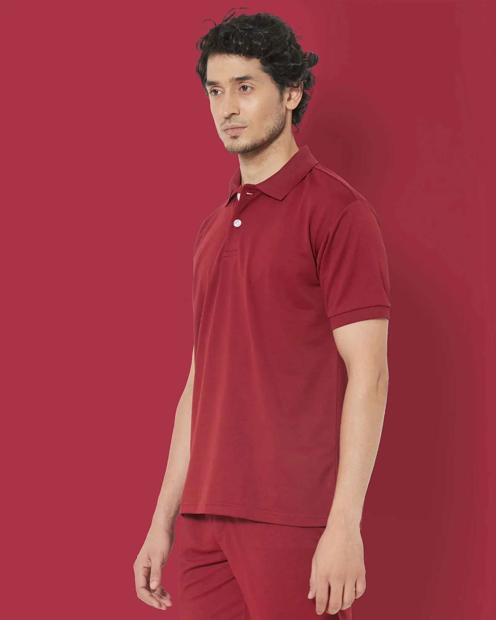 Active Polo : Maroon Berry