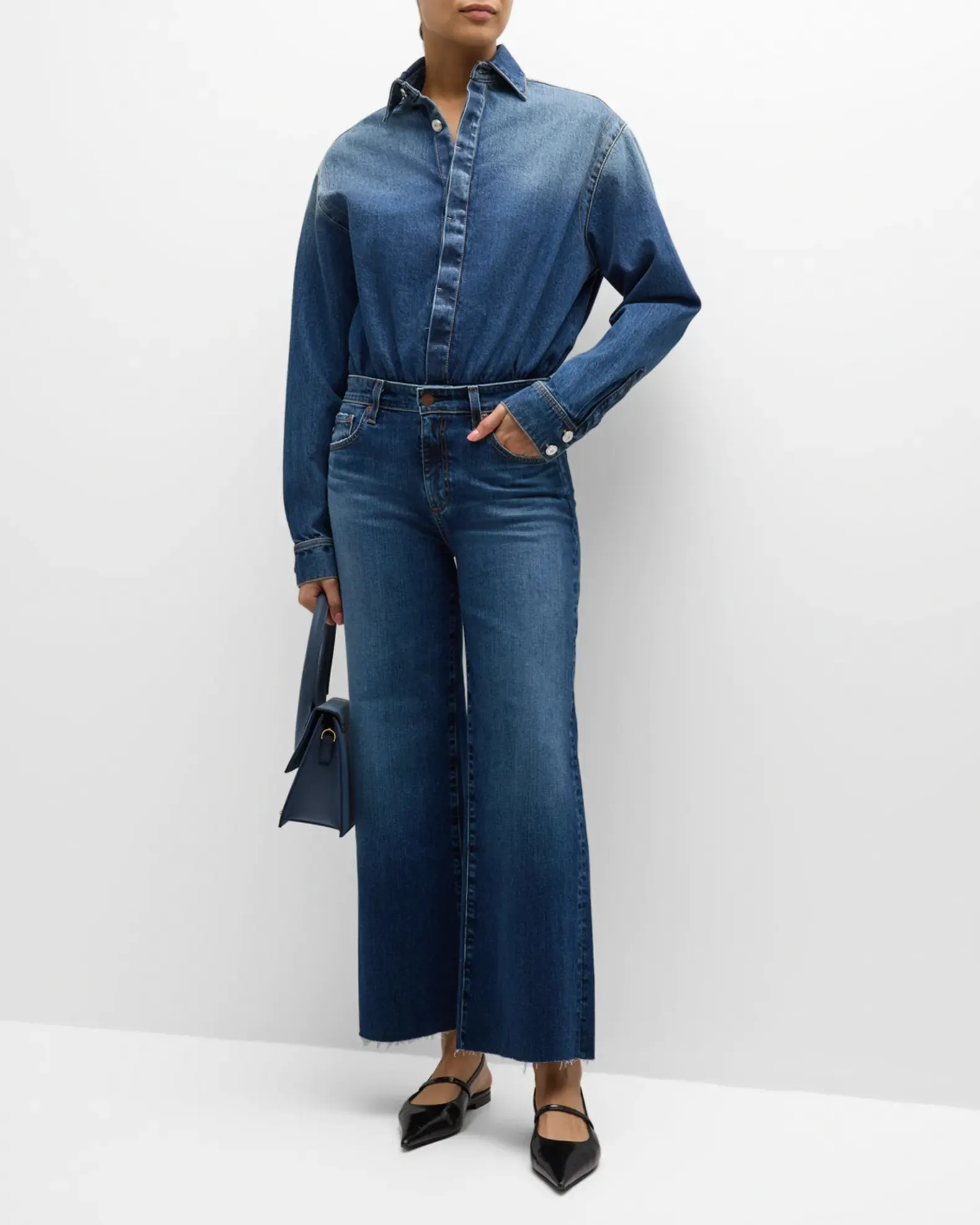 AG Denim Wide Leg Crop in Enigma