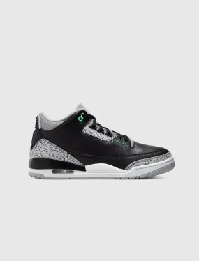 AIR JORDAN 3 RETRO BLACK/ GREEN GLOW