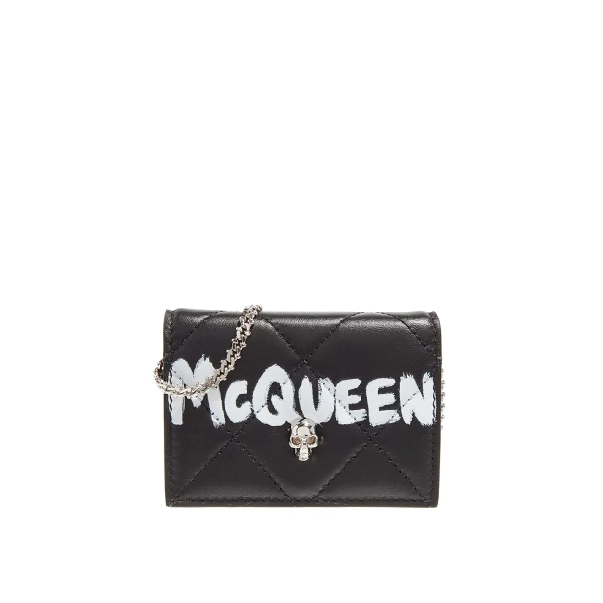 Alexander McQueen Portacarte in pelle con teschio