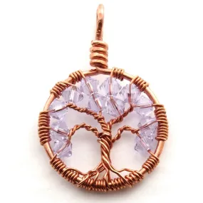 Alexandrite Crystal Tree of Life Pendant ~ June Birthstone