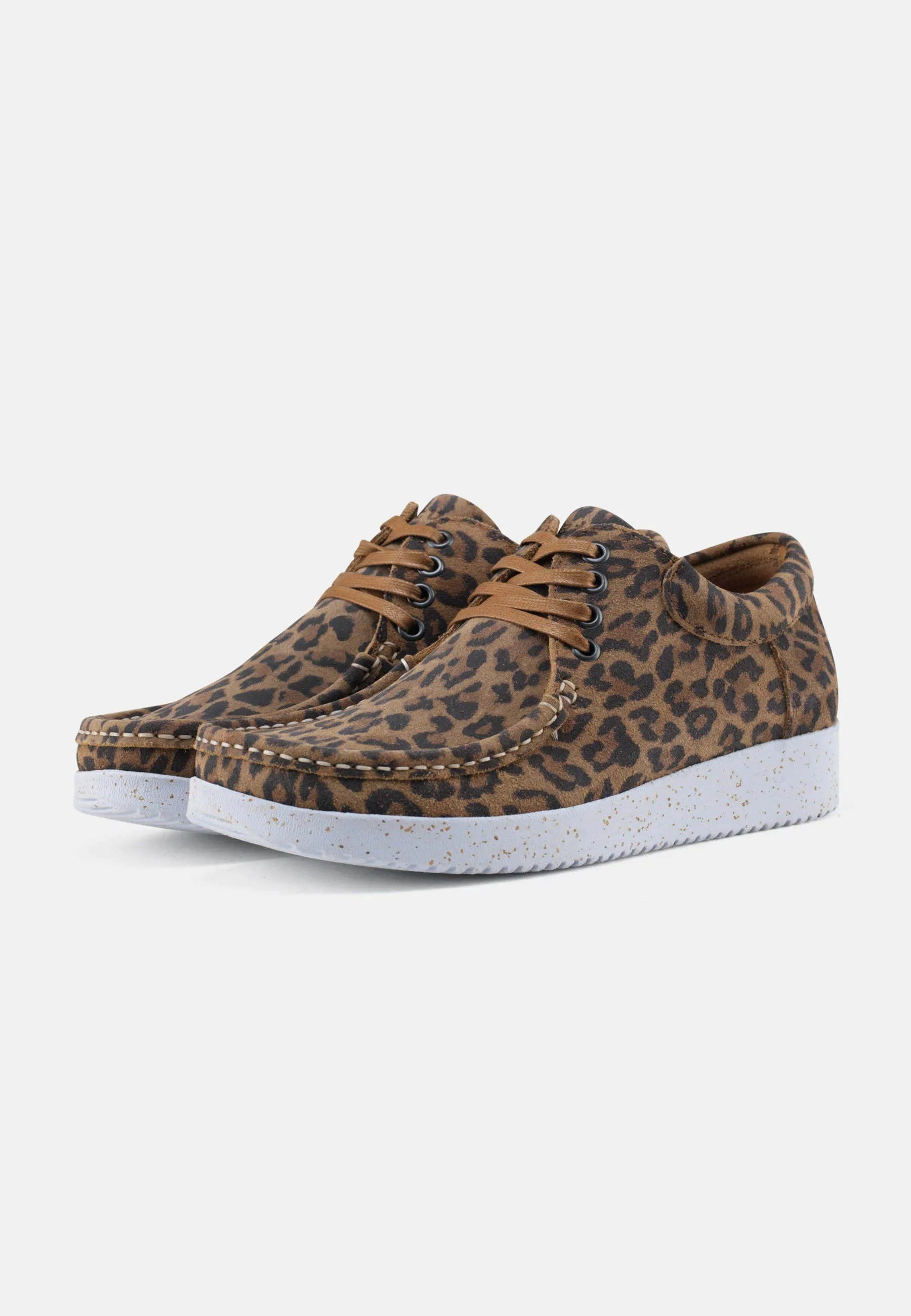 Anna Sko Suede Print - Leopard