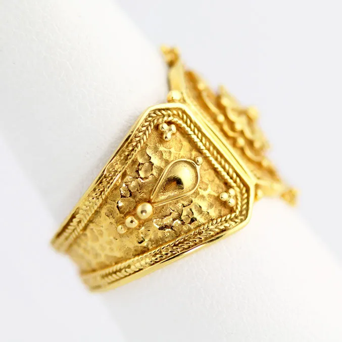 Anthos - Gate of Blooms 18K Gold Ring