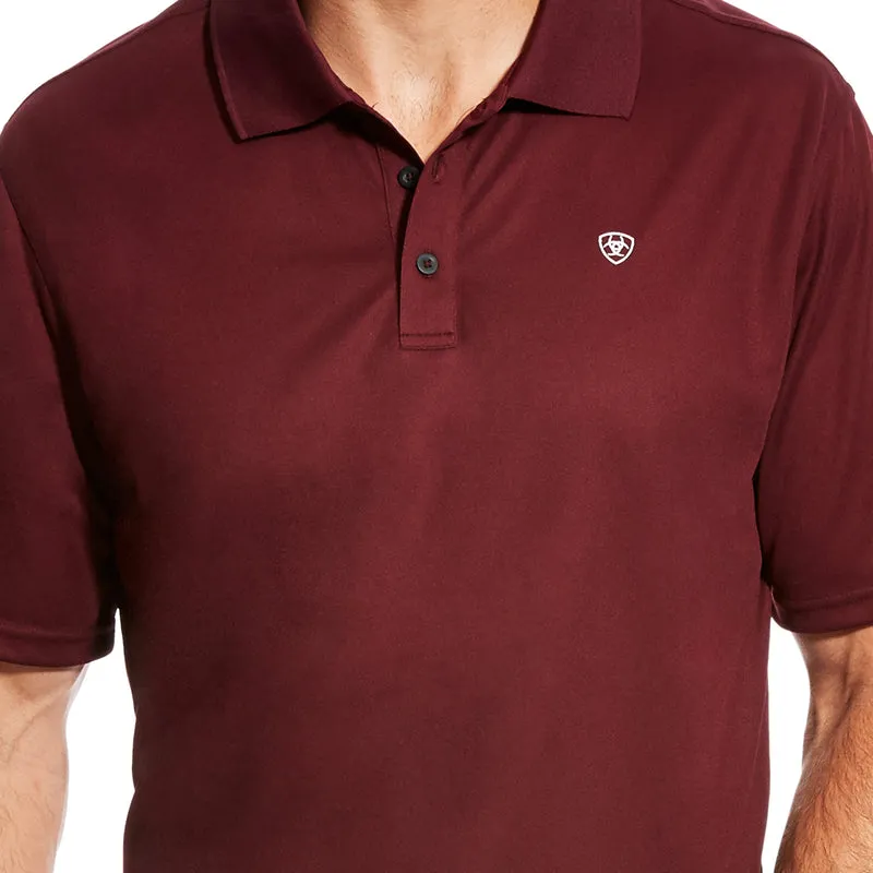 'Ariat' Men's Heat Series Tek Polo - Maroon