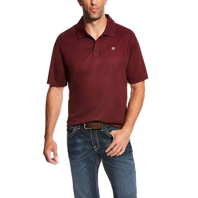 'Ariat' Men's Heat Series Tek Polo - Maroon