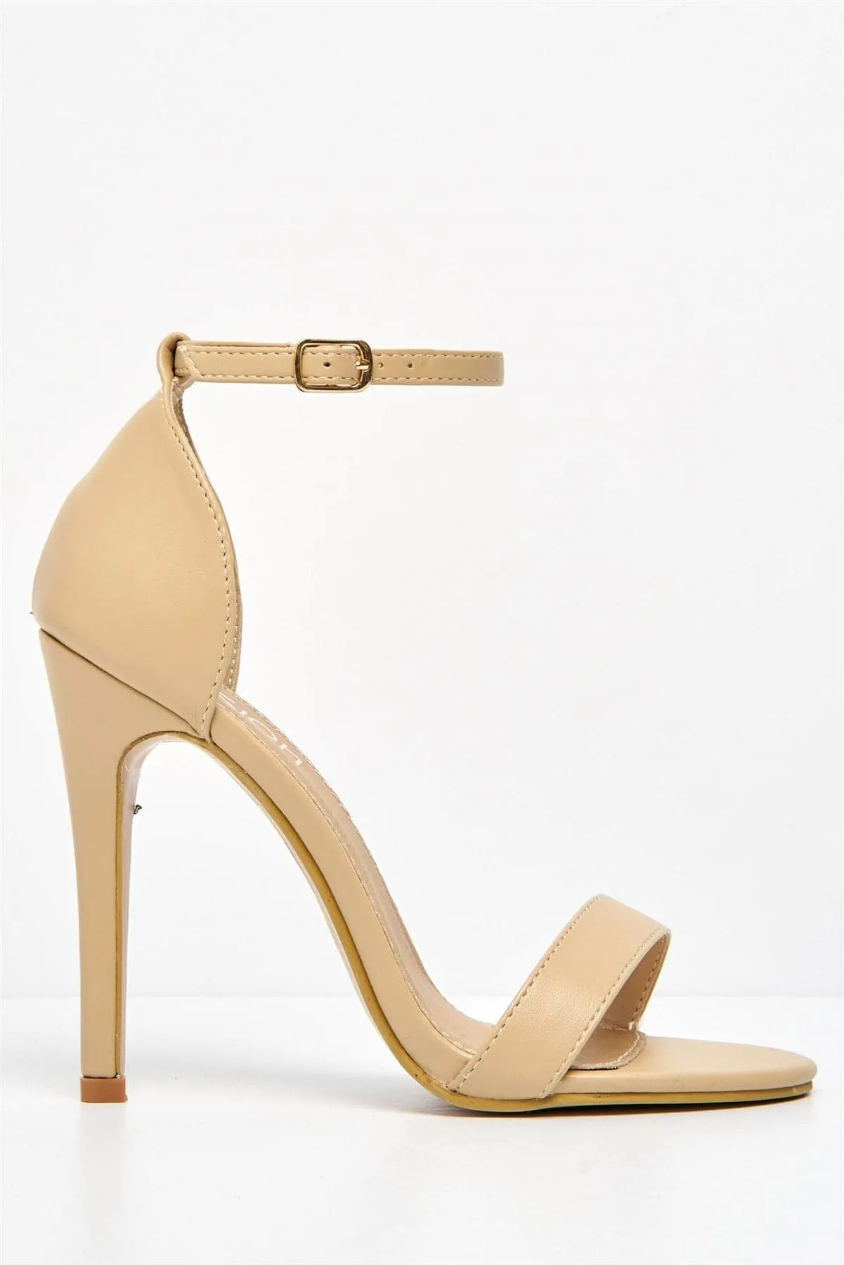 Arron Anklestrap Stilleto Sandal in Nude Matt