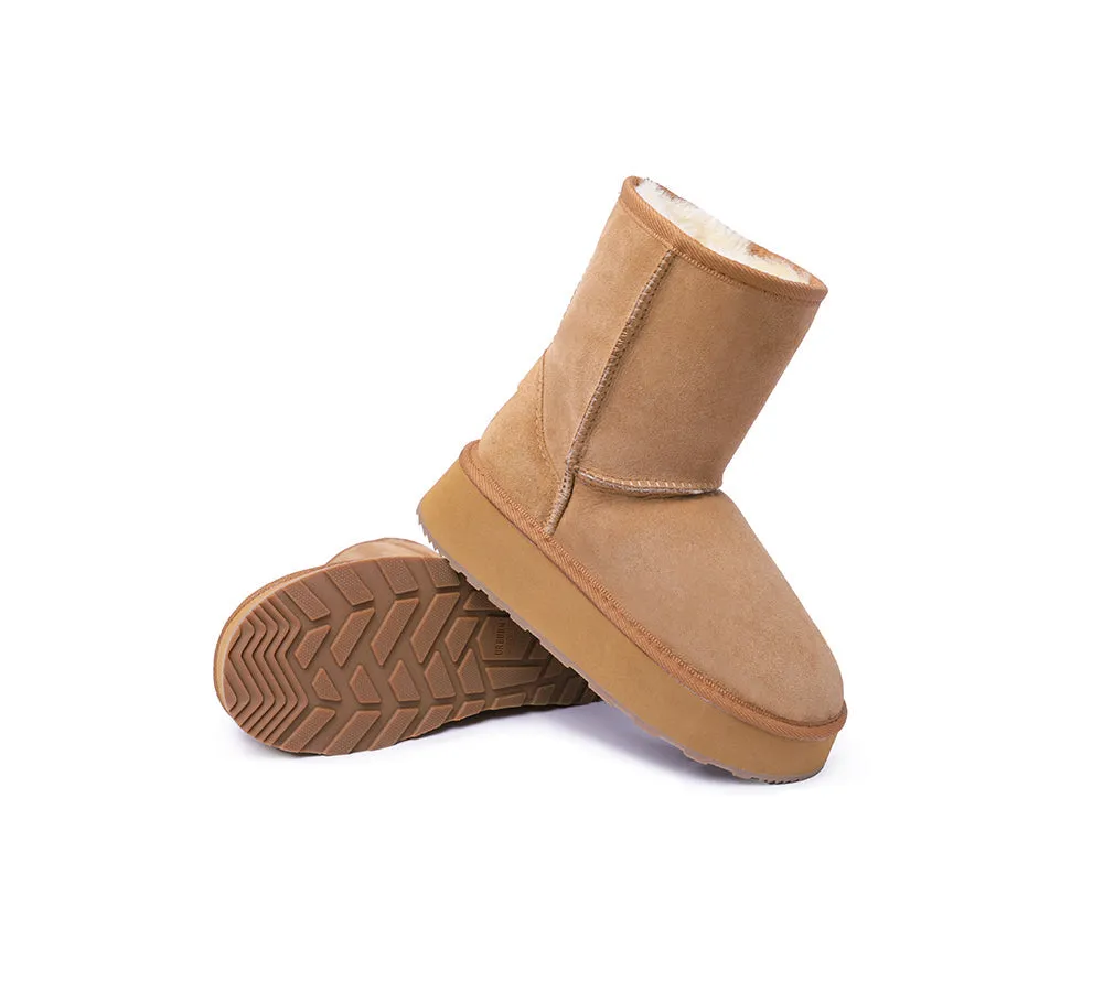 Australian Made Sheepskin Wool Boots Short Platform