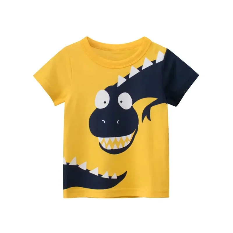 Baby Boy Summer Gator Cartoon Tees