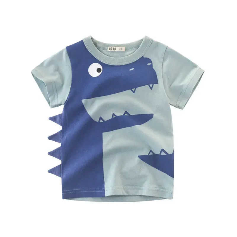 Baby Boy Summer Gator Cartoon Tees