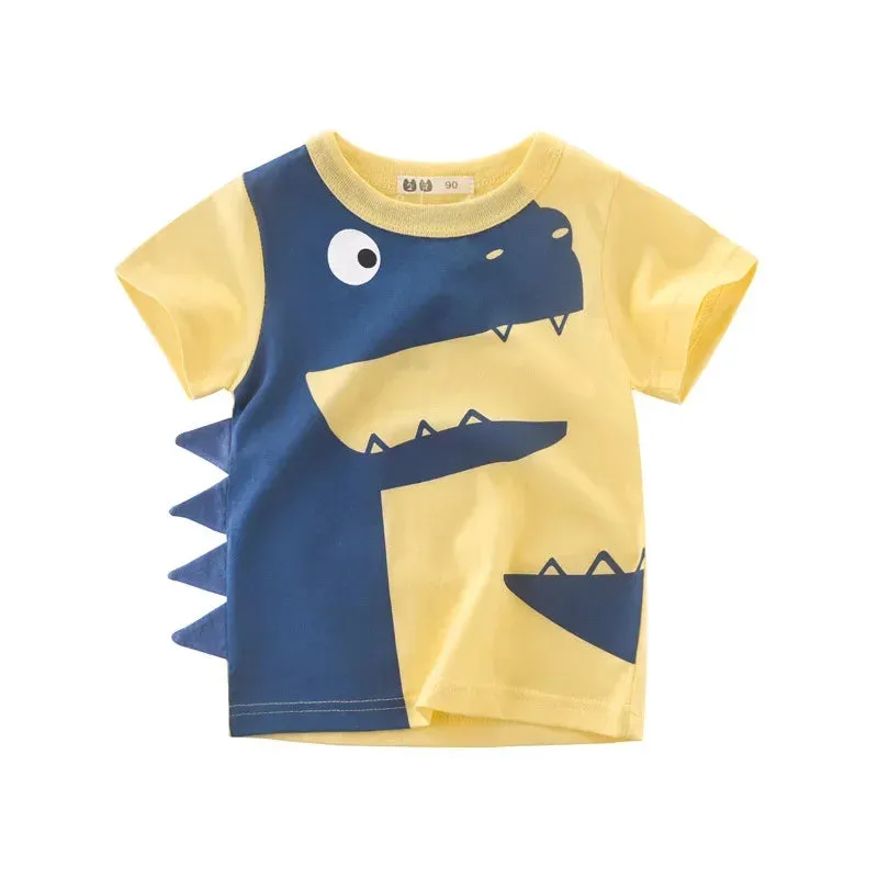 Baby Boy Summer Gator Cartoon Tees