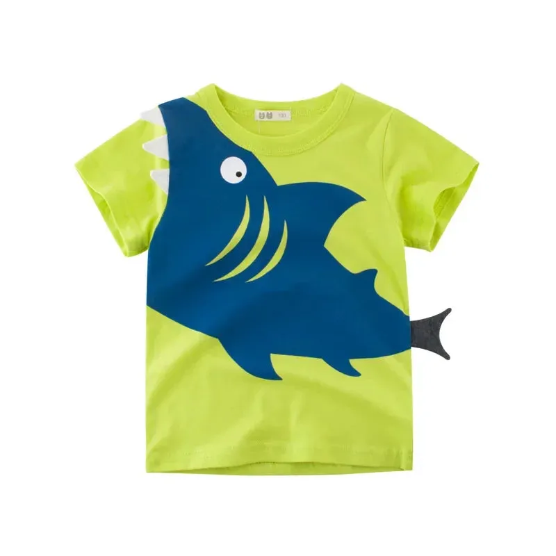 Baby Boy Summer Gator Cartoon Tees