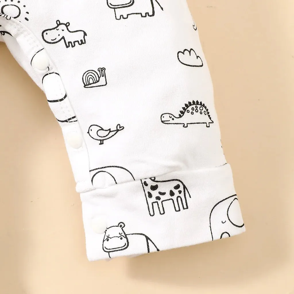 Baby Boys 0-6M Long Animal Rompers