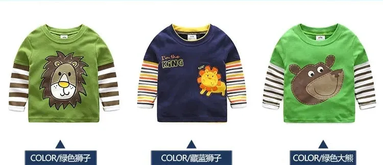 Baby Boys 2-10T Long Animal Sweatshirts