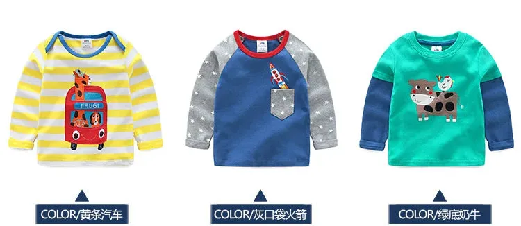 Baby Boys 2-10T Long Animal Sweatshirts