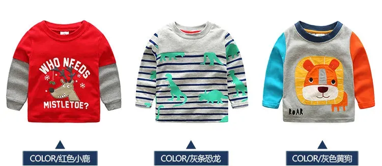 Baby Boys 2-10T Long Animal Sweatshirts