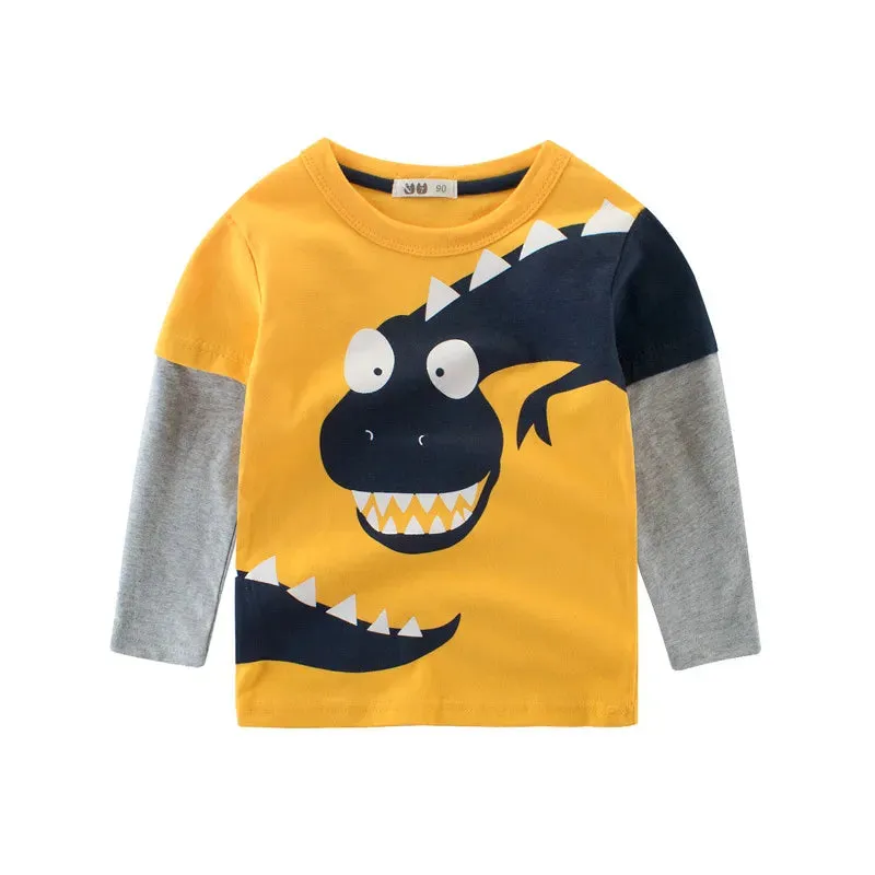 Baby Boys 2-10T Long Animal Sweatshirts