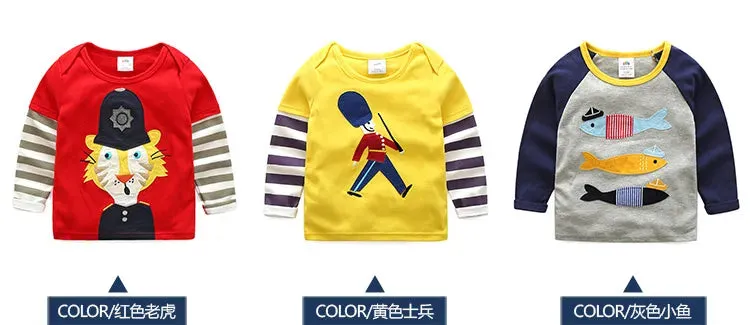 Baby Boys 2-10T Long Animal Sweatshirts