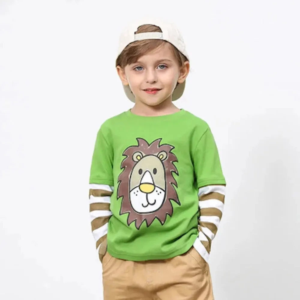 Baby Boys 2-10T Long Animal Sweatshirts