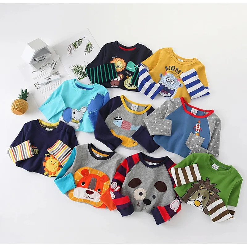 Baby Boys 2-10T Long Animal Sweatshirts