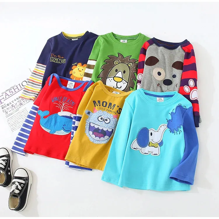 Baby Boys 2-10T Long Animal Sweatshirts